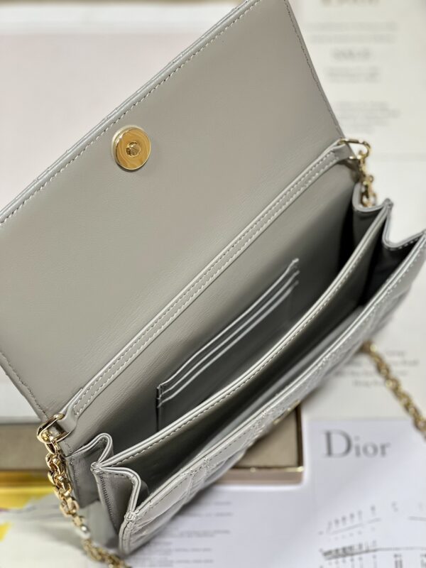 Dior Pearl Clutch - Patent Leather Metal Gray - Image 2