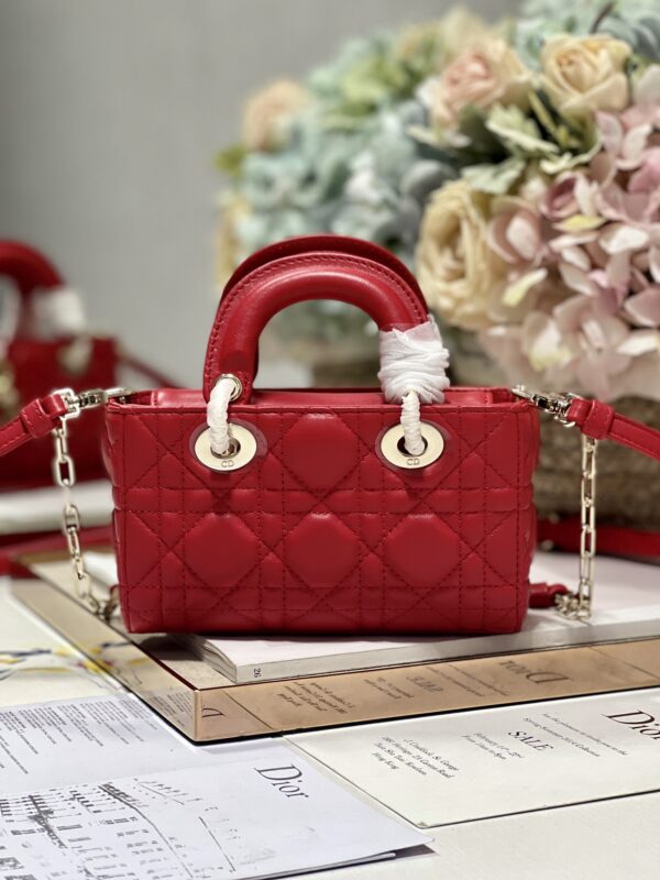 Dior Mini Horizontal Princess Diana Bag - Red - Image 4