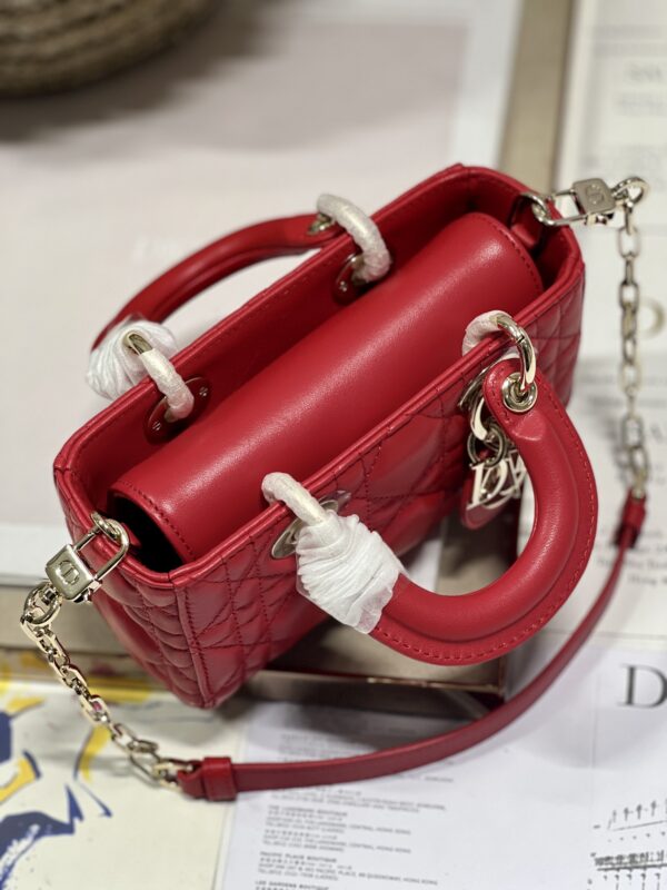 Dior Mini Horizontal Princess Diana Bag - Red - Image 3